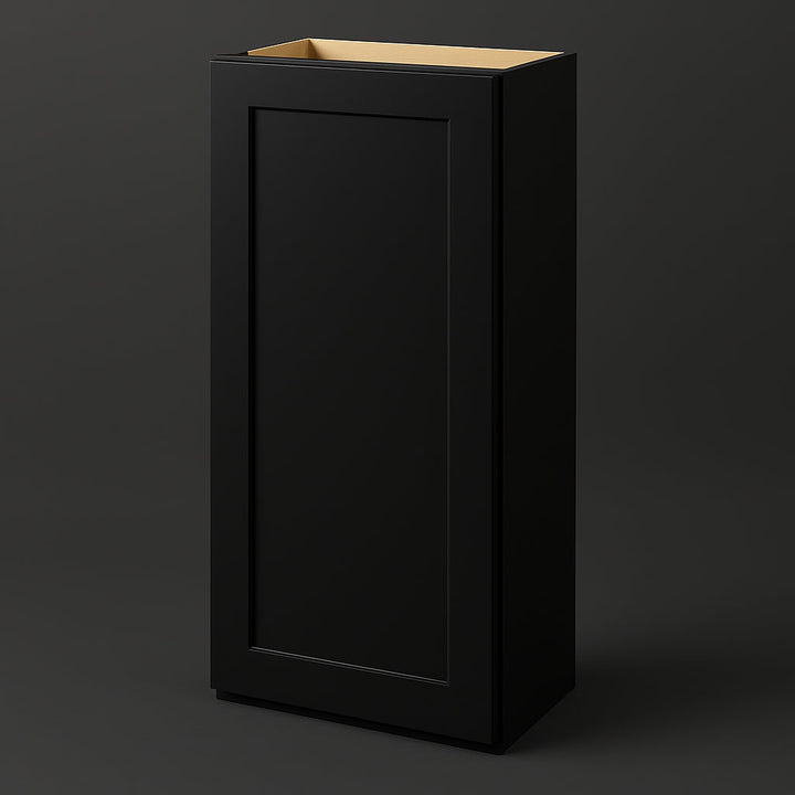 Hampton Bay Avondale Shaker Wall Kitchen Cabinet, 18 in. W x 12 in. D x 42 in. H, Raven Black