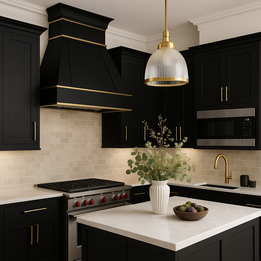 Hampton Bay Avondale Shaker Wall Kitchen Cabinet, 18 in. W x 12 in. D x 42 in. H, Raven Black