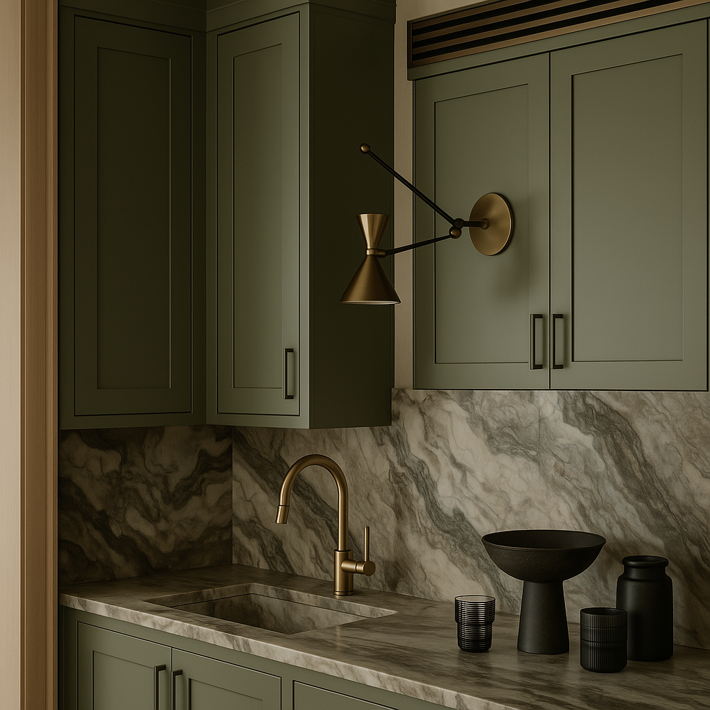 Hampton Bay Avondale Shaker Wall Kitchen Cabinet, 12 in. W x 12 in. D x 36 in. H, Fern Green