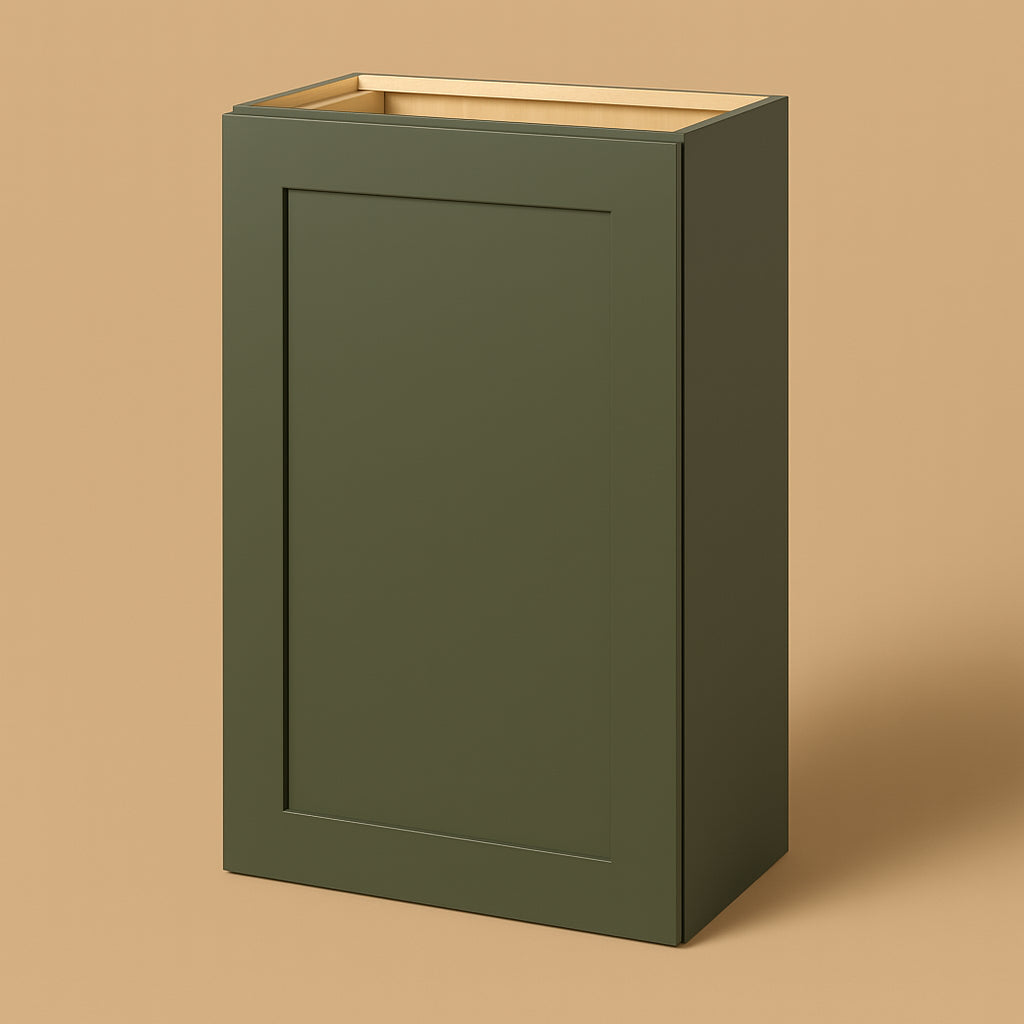 Hampton Bay Avondale 21" Fern Green Shaker Wall Kitchen Cabinet
