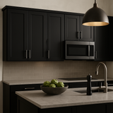 Hampton Bay Avondale Raven Black Shaker Wall Kitchen Cabinet, 12x12x30 Inches