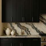 Hampton Bay Avondale Raven Black Shaker Wall Kitchen Cabinet, 12x12x30 Inches