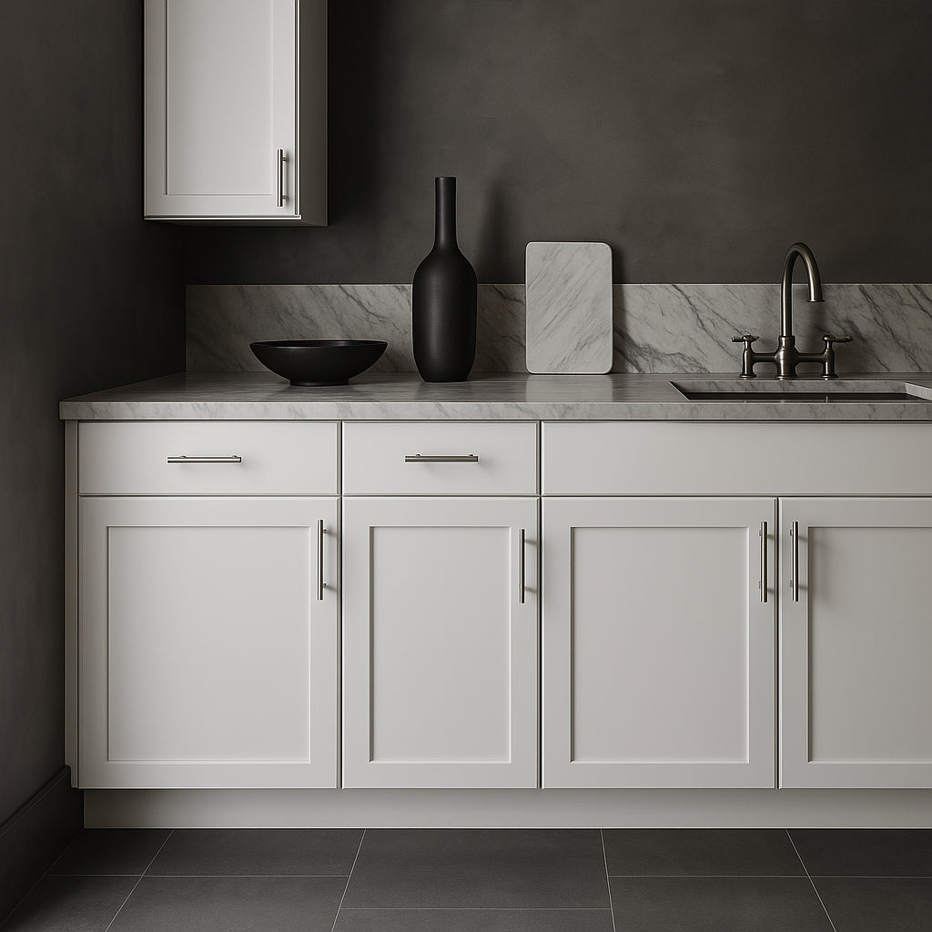 Hampton Bay Avondale Shaker Base Kitchen Cabinet in Alpine White