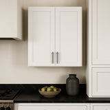 Hampton Bay Avondale 30 in. Alpine White Shaker Wall Kitchen Cabinet
