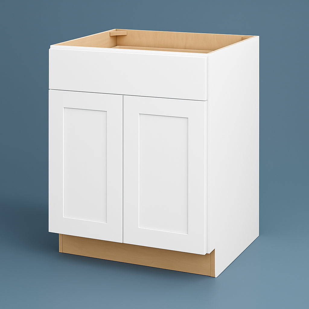 Hampton Bay Avondale 27-inch Alpine White Shaker Base Kitchen Cabinet