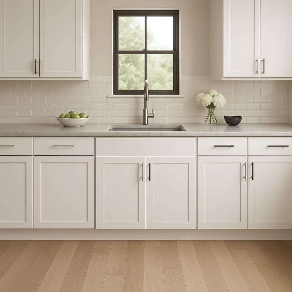 Hampton Bay Avondale 27-inch Alpine White Shaker Base Kitchen Cabinet