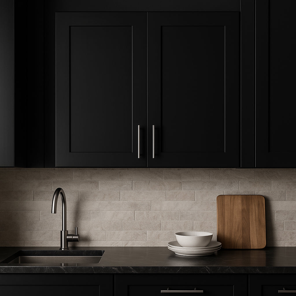 Hampton Bay Avondale 30 in. Shaker Wall Kitchen Cabinet in Raven Black