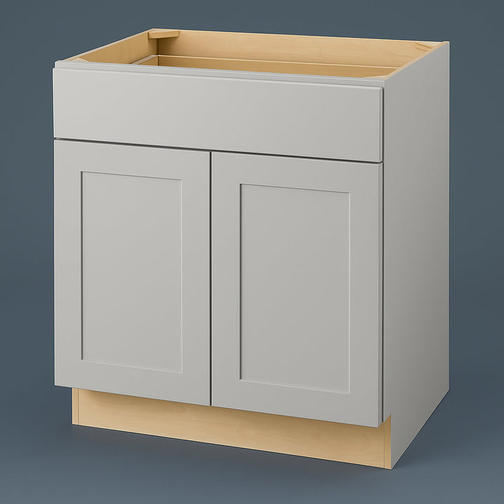 Hampton Bay Avondale 30-inch Dove Gray Shaker Base Kitchen Cabinet