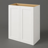 Hampton Bay Avondale 27 in. Alpine White Shaker Wall Kitchen Cabinet