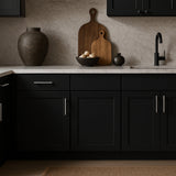Hampton Bay Avondale 18-inch Shaker Base Kitchen Cabinet in Raven Black