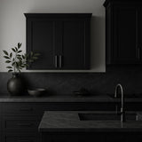 Hampton Bay Avondale Shaker Wall Kitchen Cabinet, Raven Black, 36x12x30