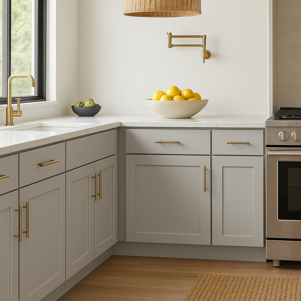 Hampton Bay Avondale 24" Dove Gray Shaker Base Kitchen Cabinet