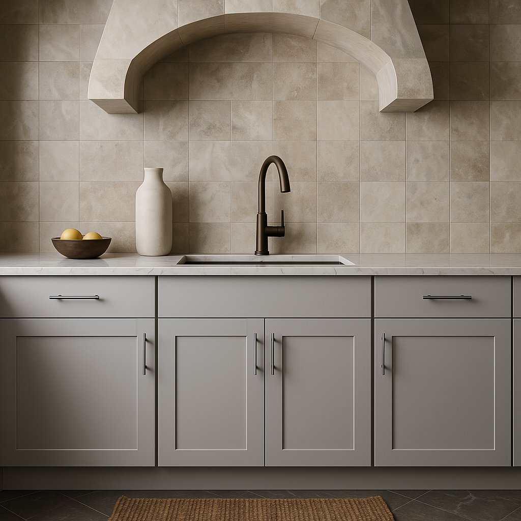 Hampton Bay Avondale 24" Dove Gray Shaker Base Kitchen Cabinet
