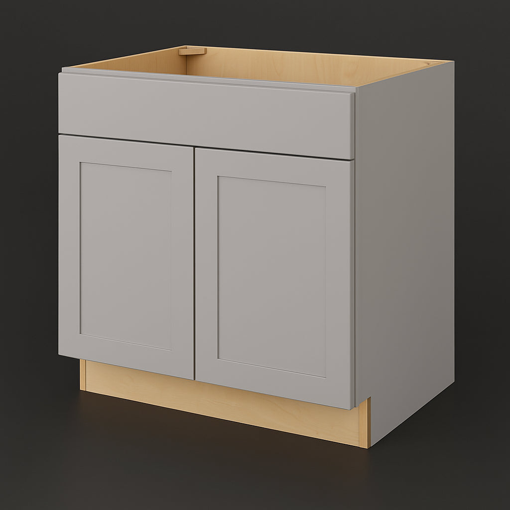 Hampton Bay Avondale 36-inch Dove Gray Shaker Base Kitchen Cabinet