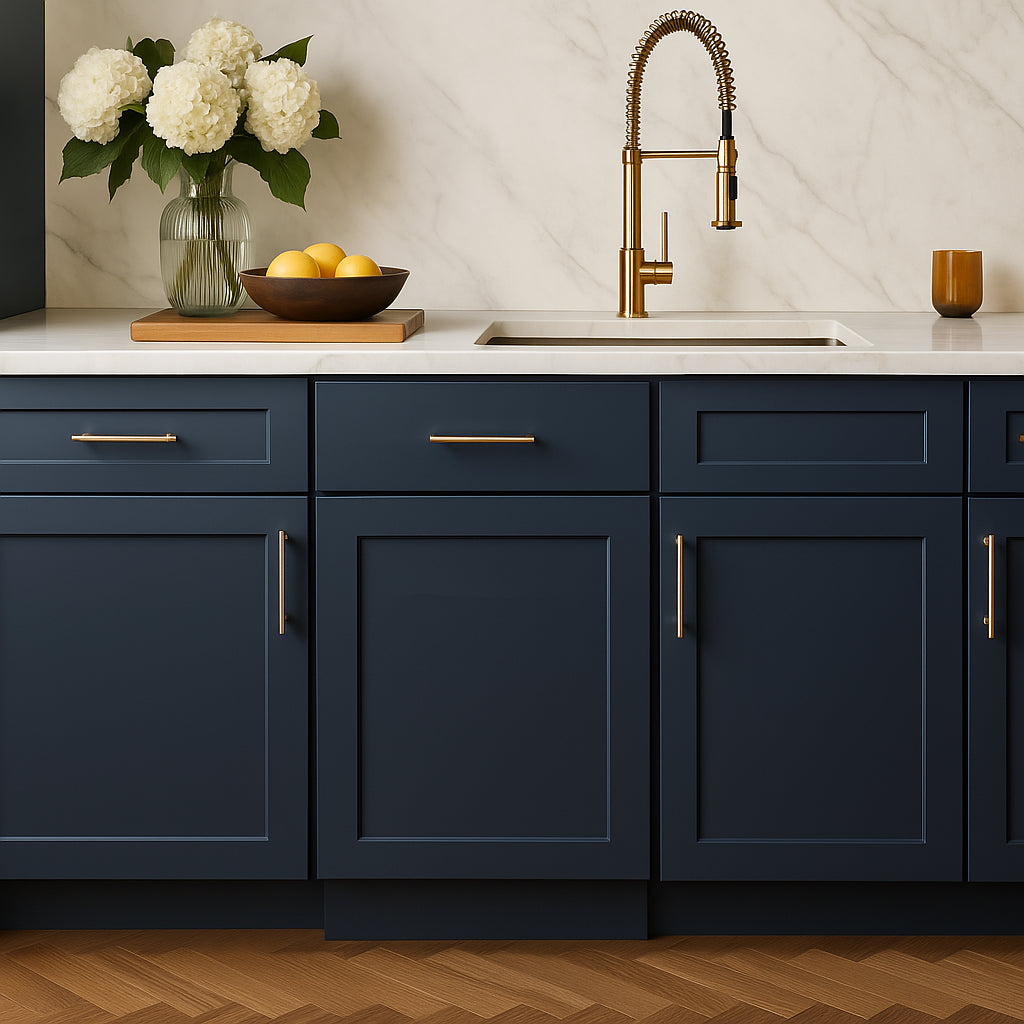 Hampton Bay Avondale 18-inch Ink Blue Shaker Base Kitchen Cabinet