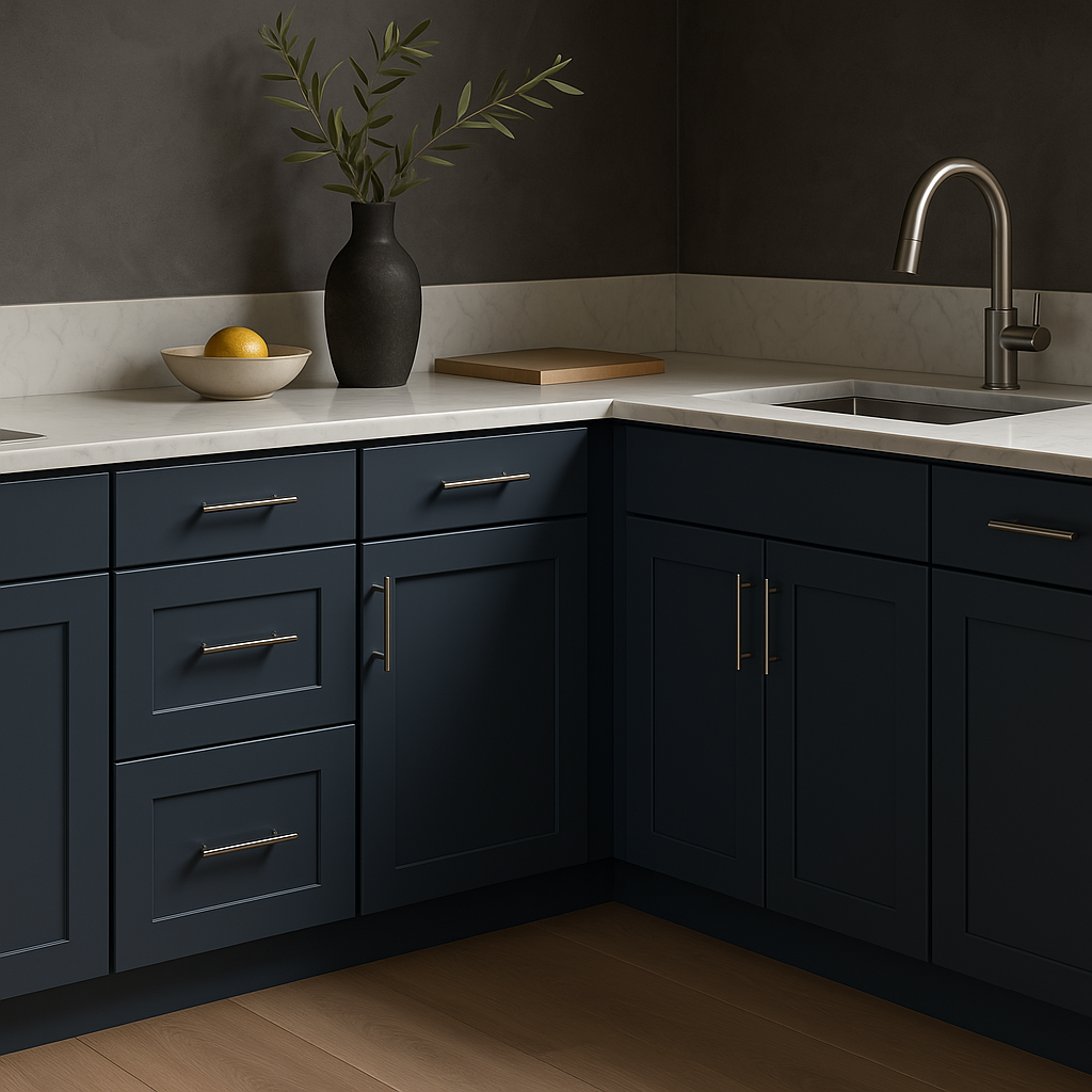 Hampton Bay Avondale 18-inch Ink Blue Shaker Base Kitchen Cabinet