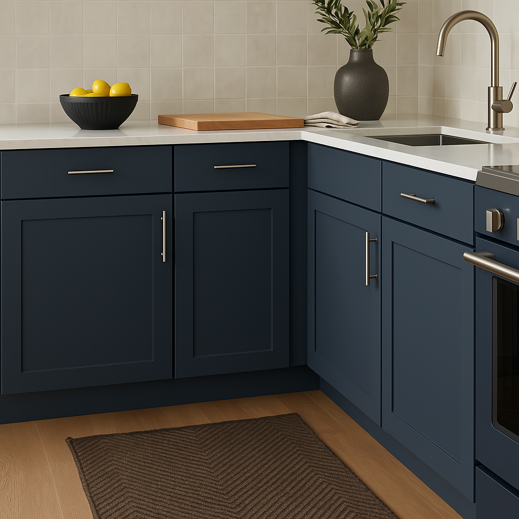 Hampton Bay Avondale 18-inch Ink Blue Shaker Base Kitchen Cabinet