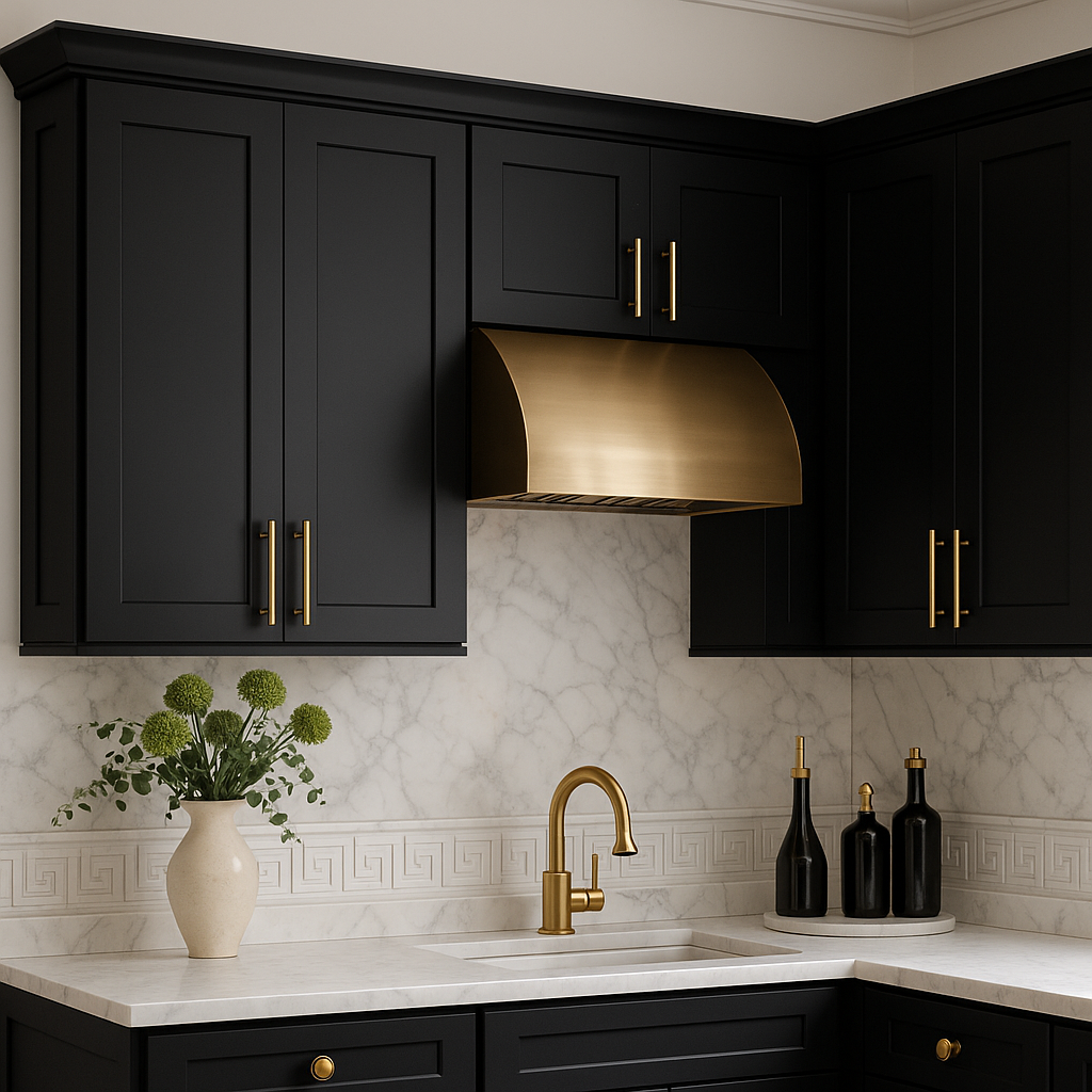 Hampton Bay Avondale 30 in. W x 12 in. D x 36 in. H Ready to Assemble Plywood Shaker Wall Kitchen Cabinet in Raven Black