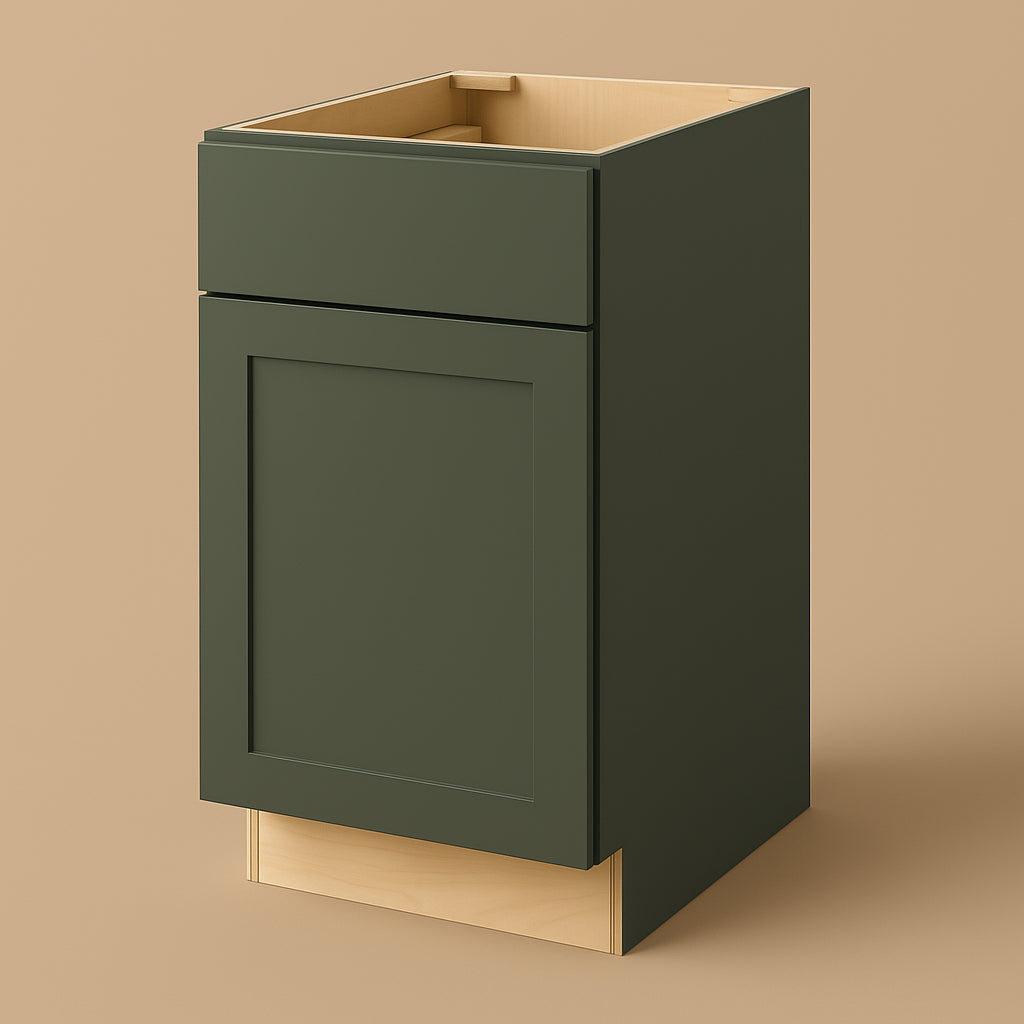 Hampton Bay Avondale 18-inch Fern Green Shaker Base Kitchen Cabinet