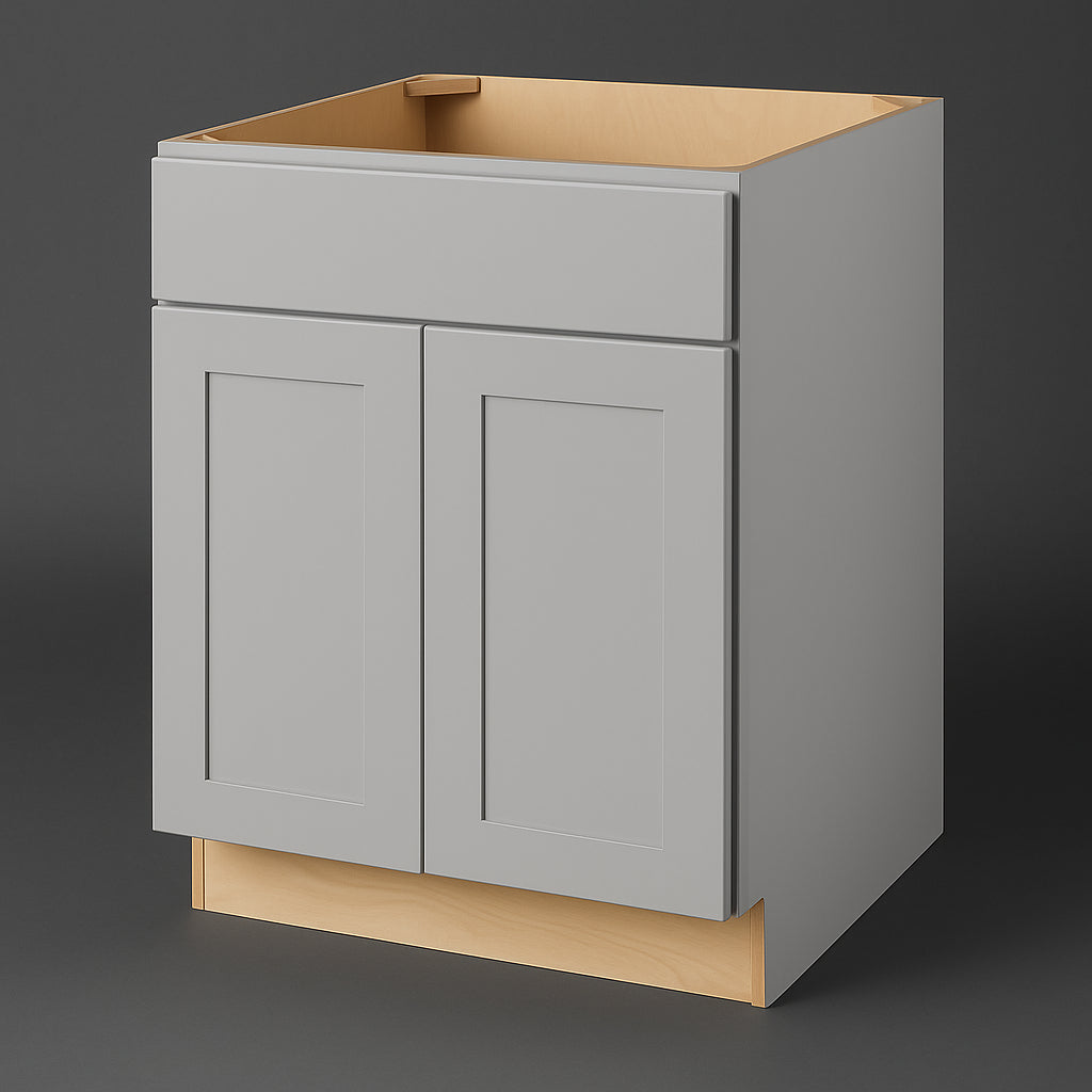 Hampton Bay Avondale Shaker Sink Base Kitchen Cabinet, Dove Gray, 30 in.