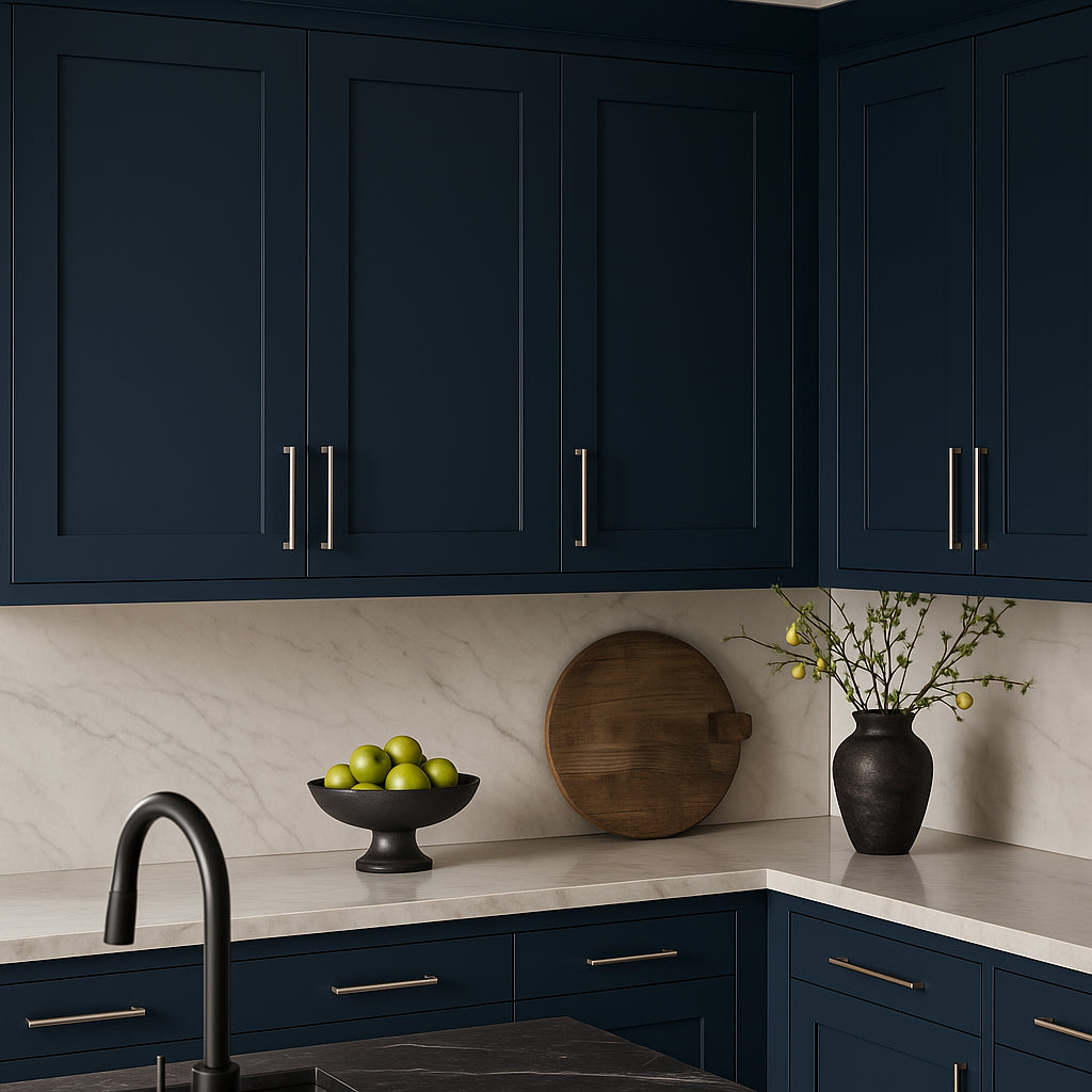 Hampton Bay Ink Blue Shaker Wall Kitchen Cabinet - 30x12x30