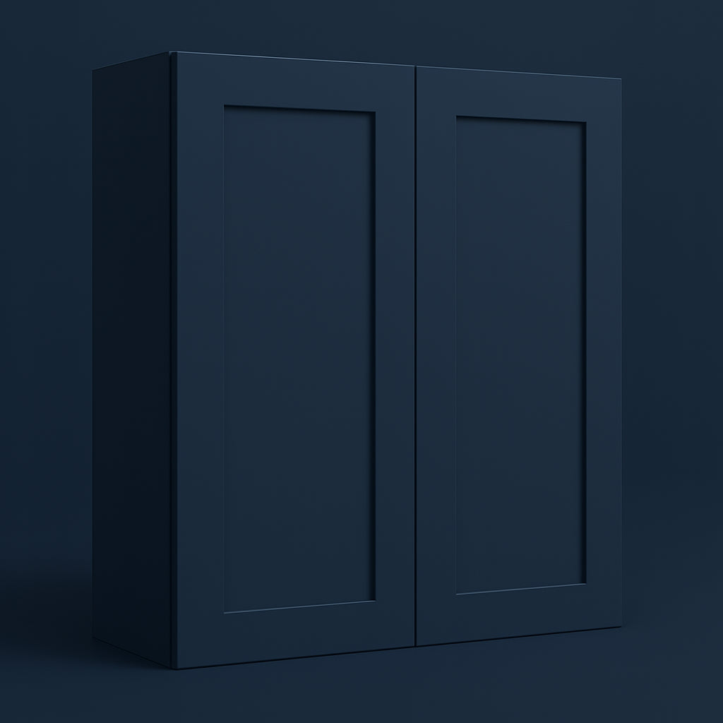 Hampton Bay Ink Blue Shaker Wall Kitchen Cabinet - 30x12x30