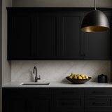 Hampton Bay Avondale 24 in. Raven Black Shaker Wall Kitchen Cabinet