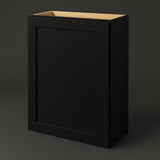 Hampton Bay Avondale 24 in. Raven Black Shaker Wall Kitchen Cabinet