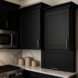 Hampton Bay Avondale 24 in. Raven Black Shaker Wall Kitchen Cabinet