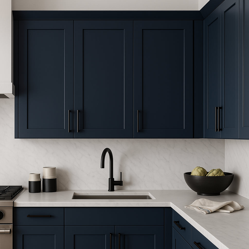Hampton Bay Avondale Ink Blue Shaker Wall Kitchen Cabinet, 36x12x30 Inches