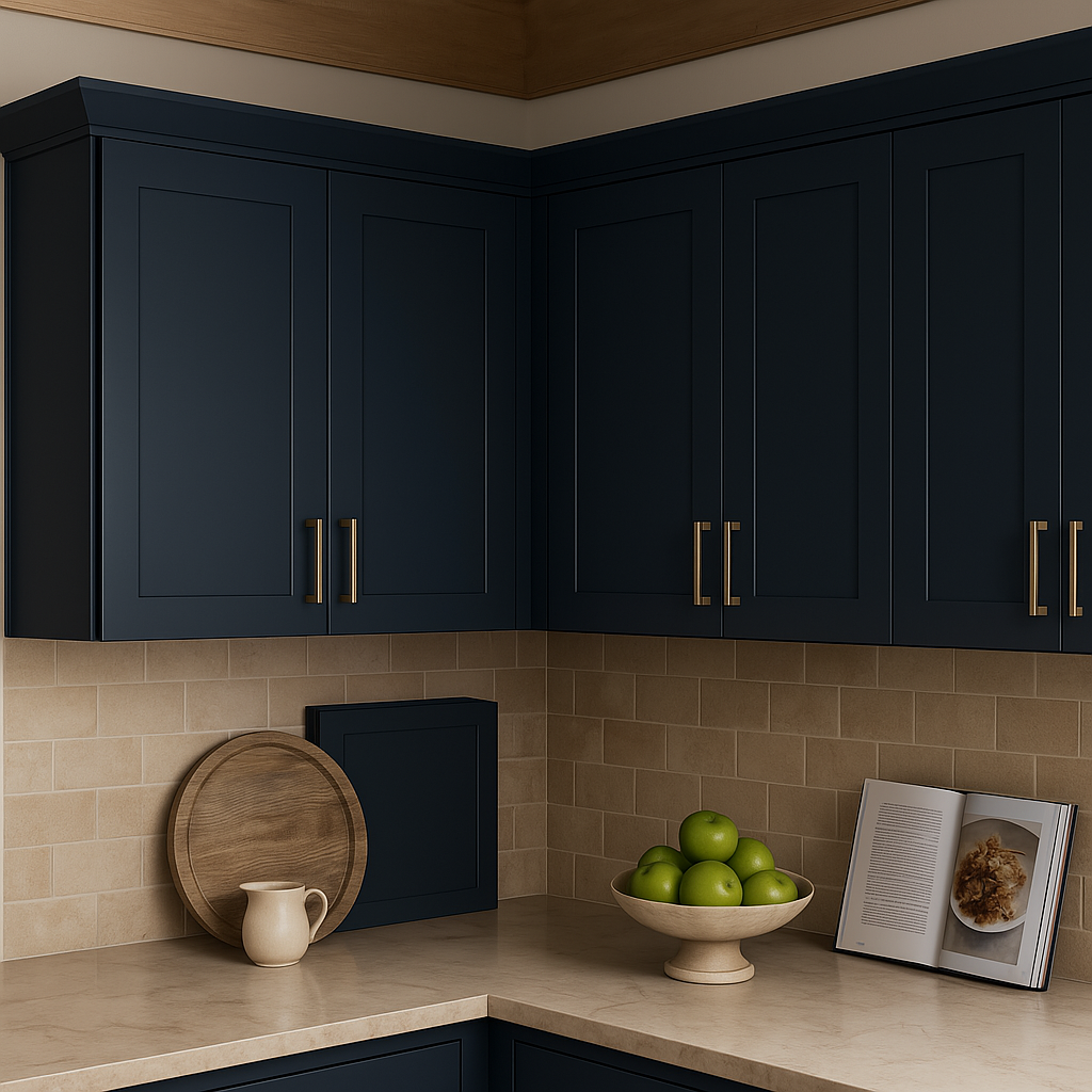 Hampton Bay Avondale Ink Blue Shaker Wall Kitchen Cabinet, 36x12x30 Inches