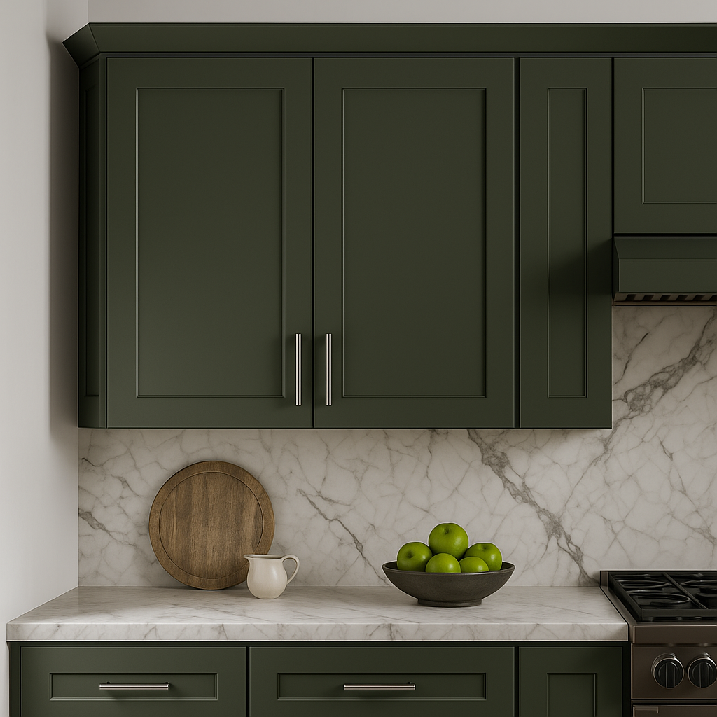 Hampton Bay Avondale 30" Shaker Wall Kitchen Cabinet in Fern Green