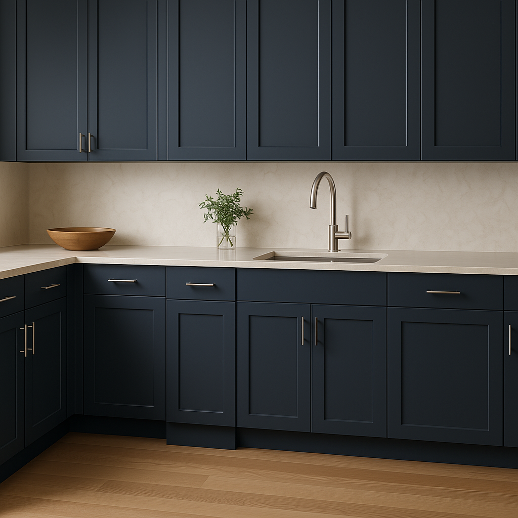 Hampton Bay Avondale Ink Blue Shaker Base Kitchen Cabinet - 15 in. W x 24 in. D x 34.5 in. H