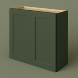 Hampton Bay Avondale 36 in. Fern Green Shaker Wall Kitchen Cabinet