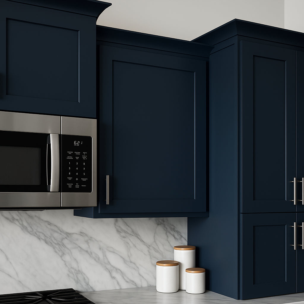 Hampton Bay Ink Blue Shaker Wall Kitchen Cabinet - 24x12x30 Inches