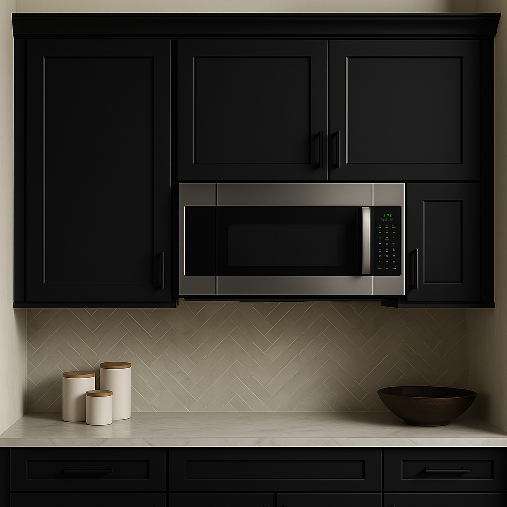 Hampton Bay Avondale 24 in. Shaker Wall Kitchen Cabinet in Raven Black