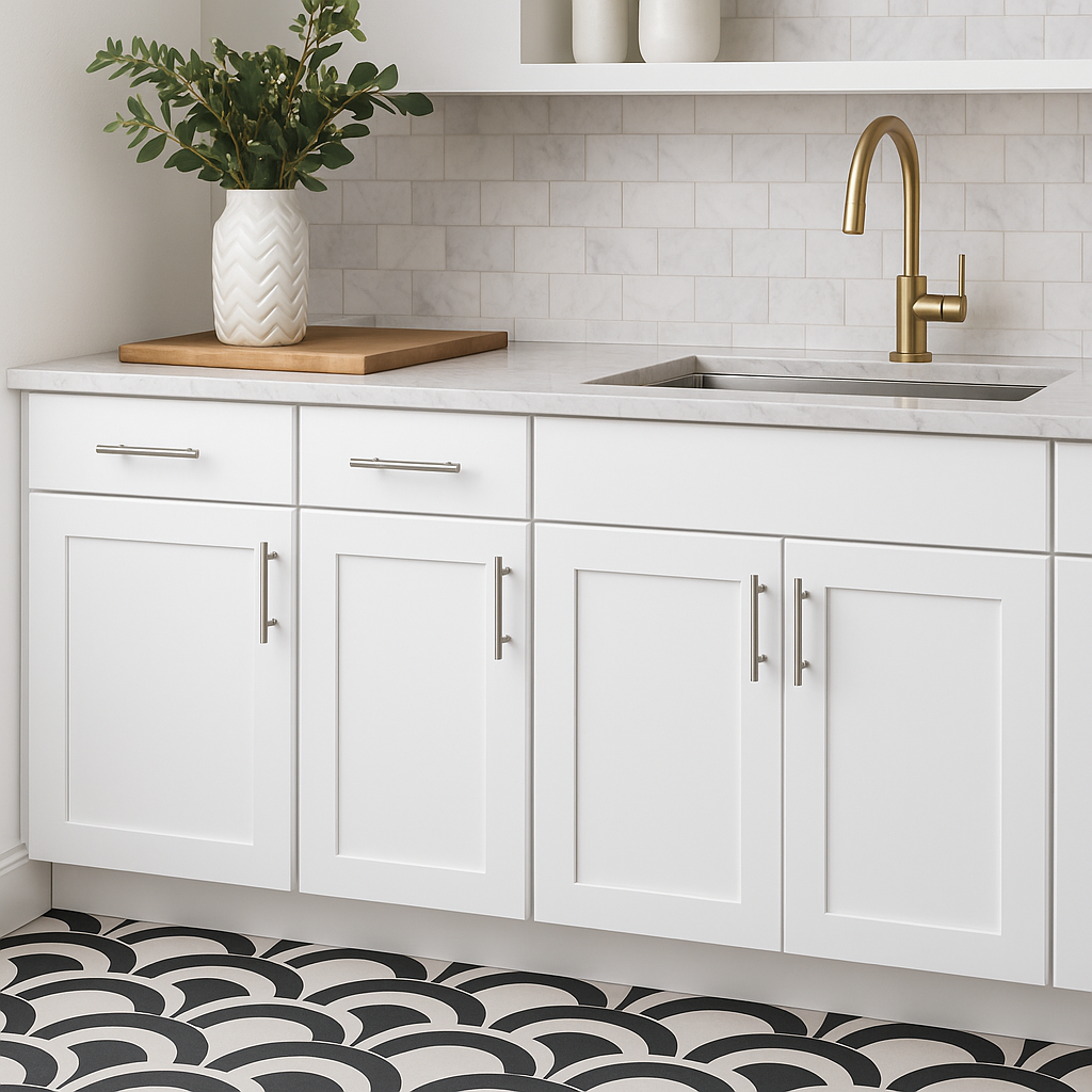 Hampton Bay Avondale 24 in. Alpine White Shaker Base Kitchen Cabinet