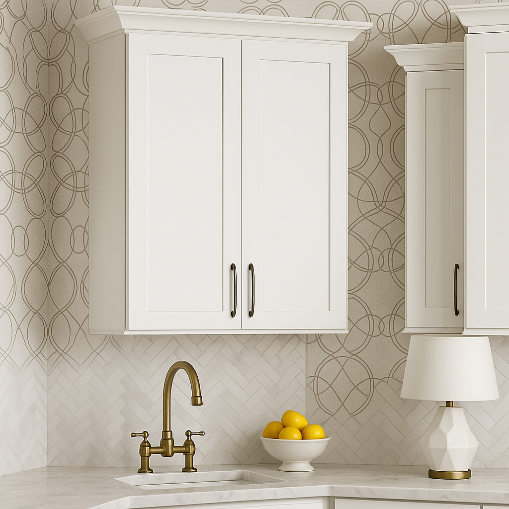 Hampton Bay Avondale 30 in. Alpine White Shaker Wall Kitchen Cabinet