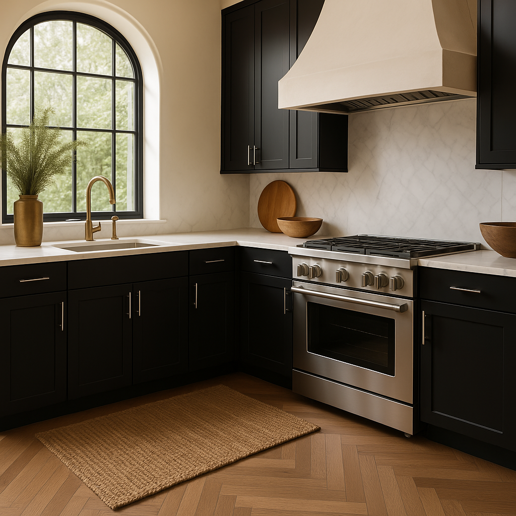 Hampton Bay Avondale 24-inch Shaker Base Kitchen Cabinet in Raven Black