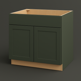Hampton Bay Avondale 36 in. Shaker Sink Base Kitchen Cabinet - Fern Green