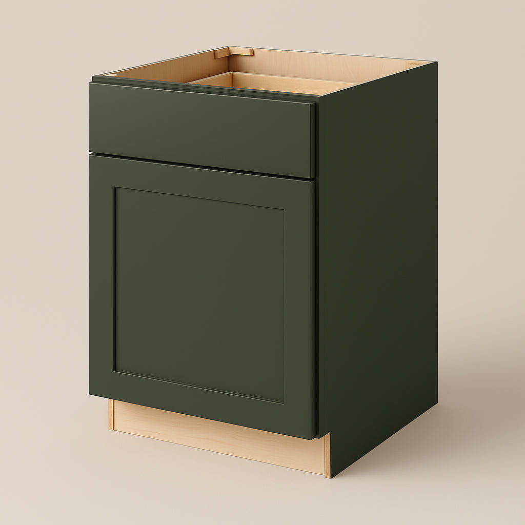 Hampton Bay Avondale 24" Shaker Base Kitchen Cabinet in Fern Green