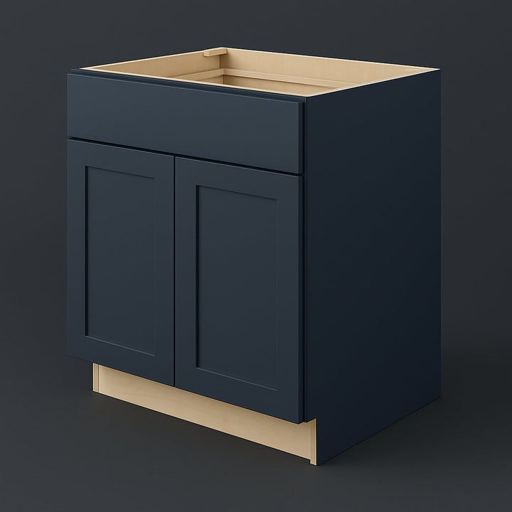 Hampton Bay Avondale Ink Blue Shaker Base Kitchen Cabinet, 30 in. W x 24 in. D x 34.5 in. H