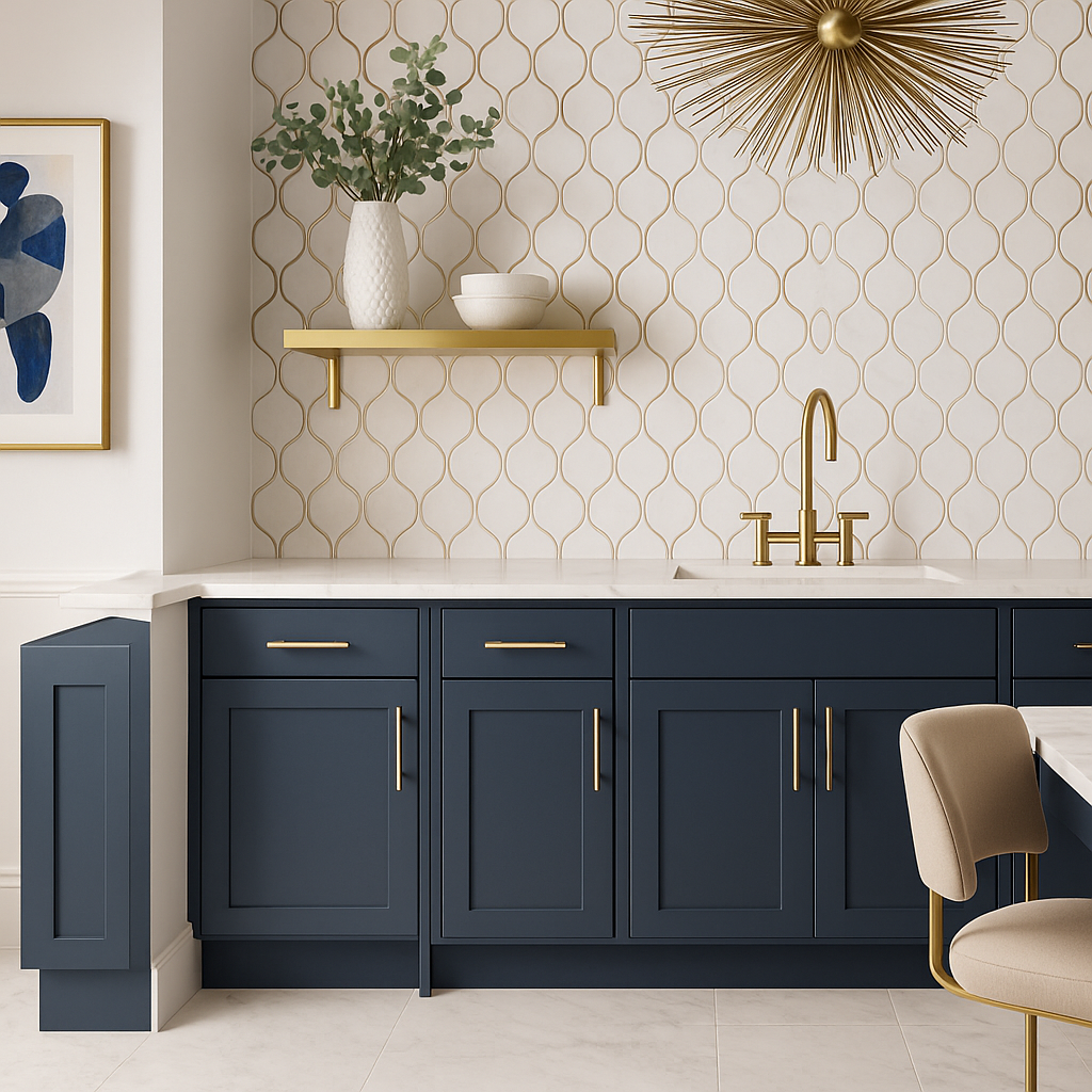 Hampton Bay Avondale 24" Ink Blue Shaker Base Kitchen Cabinet