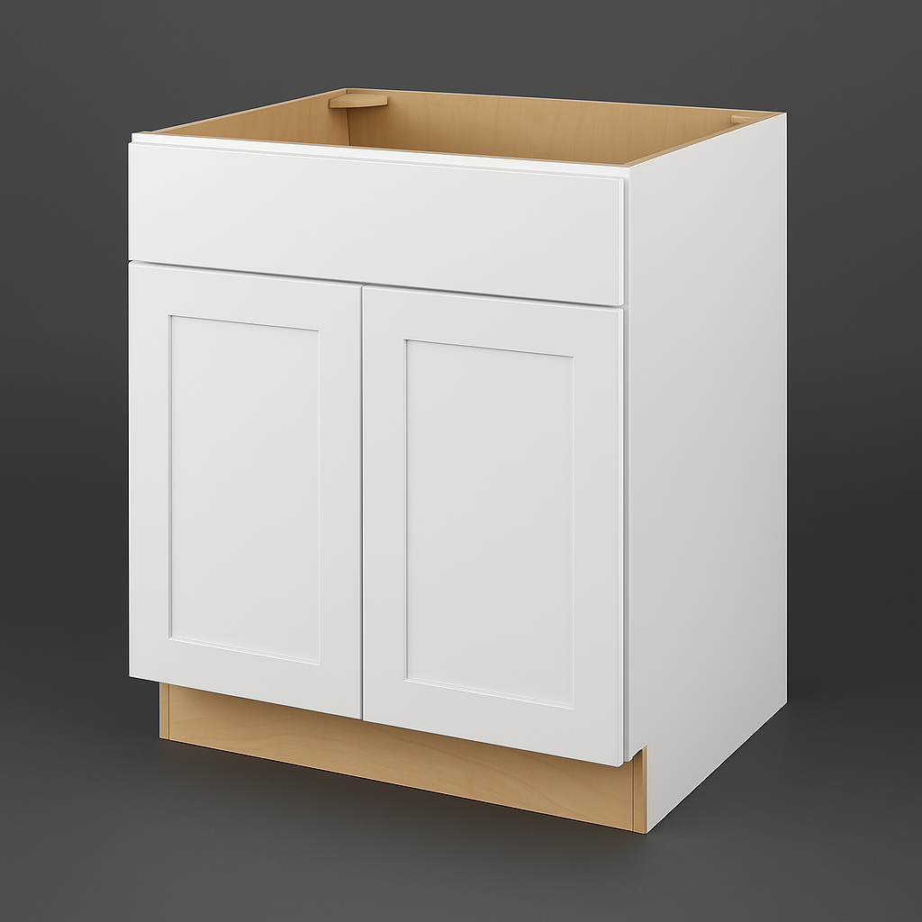 Hampton Bay Avondale Shaker Sink Base Cabinet, Alpine White, 33x24x34.5 inches