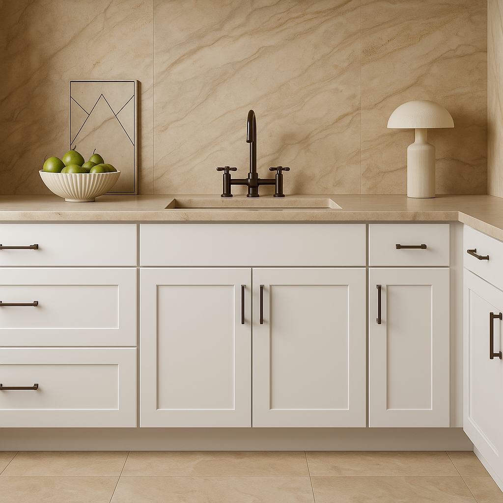 Hampton Bay Avondale Shaker Sink Base Cabinet, Alpine White, 33x24x34.5 inches