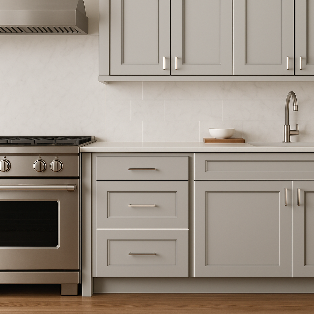 Hampton Bay Avondale Shaker Drawer Base Kitchen Cabinet in Dove Gray
