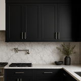 Hampton Bay Avondale 30 in. W x 12 in. D x 42 in. H Ready to Assemble Shaker Wall Kitchen Cabinet in Raven Black