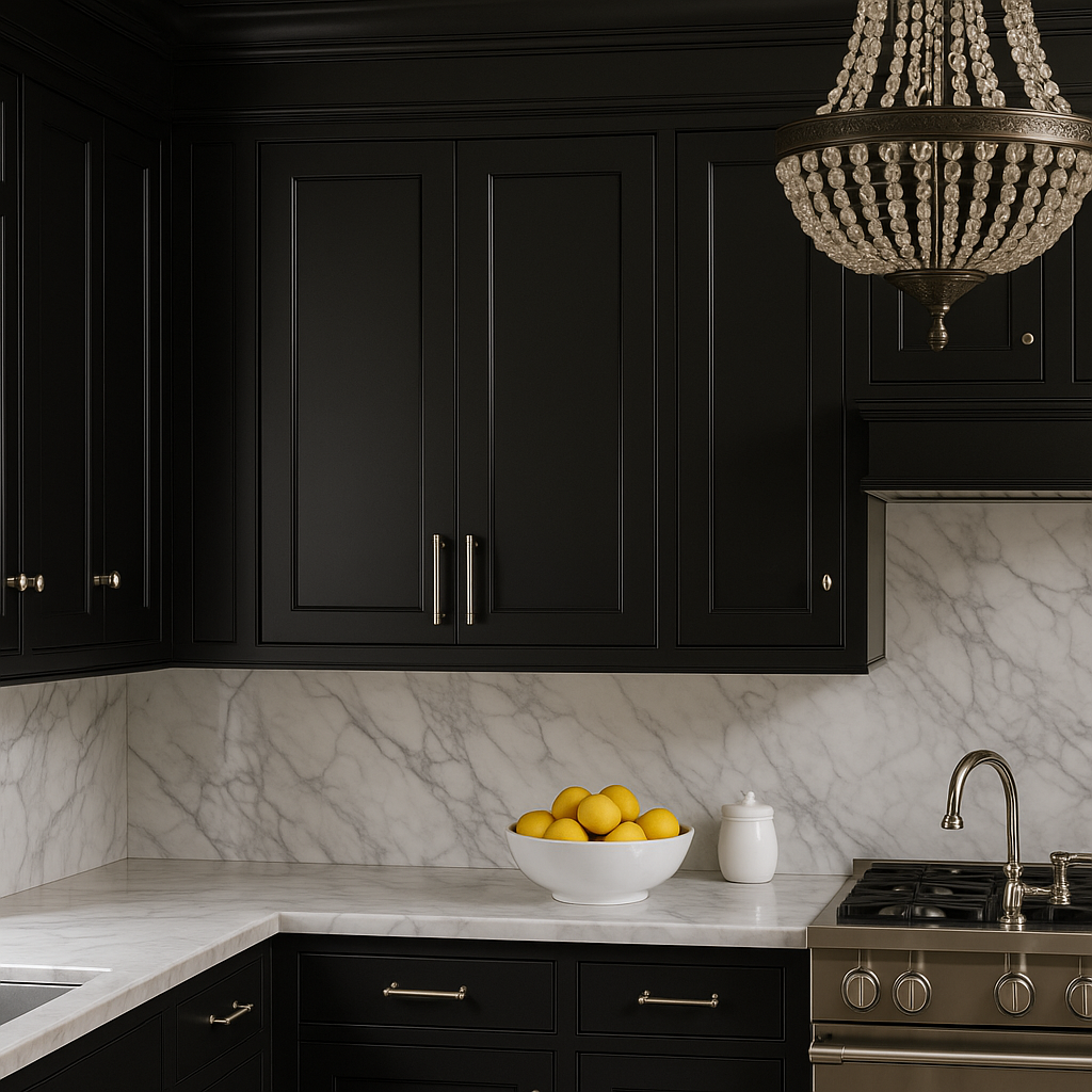 Hampton Bay Avondale 30 in. W x 12 in. D x 42 in. H Ready to Assemble Shaker Wall Kitchen Cabinet in Raven Black