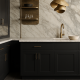 Hampton Bay Avondale 27-inch Raven Black Shaker Base Kitchen Cabinet