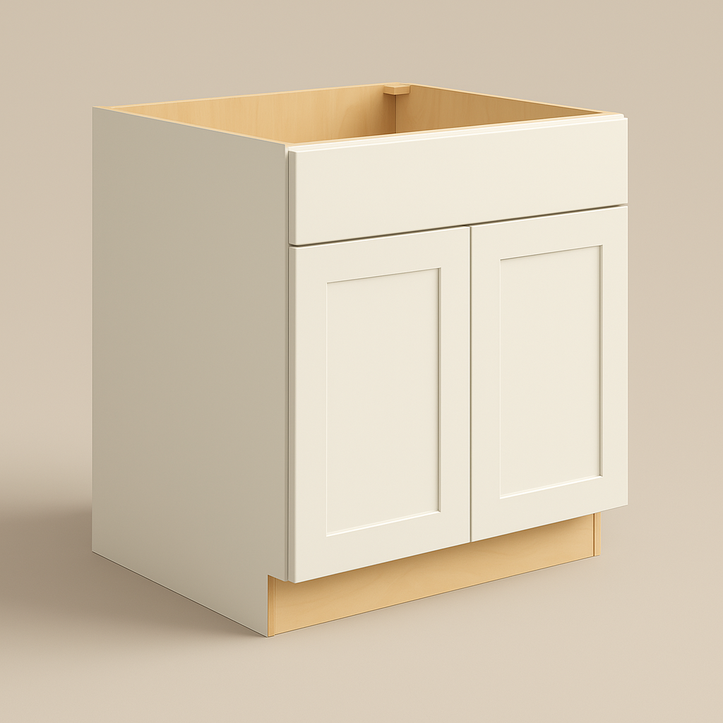 Hampton Bay Avondale Shaker Sink Base Kitchen Cabinet, Antique White